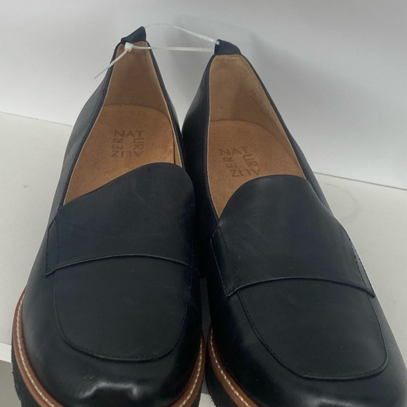 Naturalizer Black Leather Chunky Loafers NWOT 10W - Picture 4 of 6